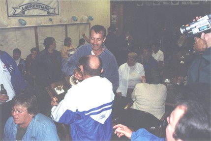 Cyril Slaney Drinks From Cup