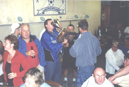 Hubert Beck Drinks From Cup